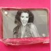 8'' High Transparent Acrylic Magnet Photo Frame Diagonal Arc Design Clear Crystal Picture Frame Home Decor 203x152mm