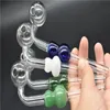 3 estilo 12 cm / 14 cm colorido cabaça tubo de queimador de óleo de vidro Curvo balancer vidro oil rig fumar cachimbo de mão