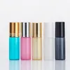 5ml 10ml Glass Aromatherapy Essential Oil Roller Roll on Bottles Refillable Bottles with Ball & Brushed Cap F949