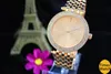 2019 nouveau Style de mode femmes montre cadeau en acier or blanc japon montre à Quartz femme dames M femmes horloge montres Relojes Mujer216A