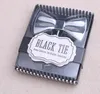 50 pcs/lot créatif noir cravate noeud papillon vin tire-bouchon ouvre-bouteille nuptiale douche faveur de mariage fête Souvenirs SN1366