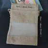 Jute Organza Clear Window Packaging Sack Flax Linen Drawstring Bag 10x15cm 15x22cm Makeup Jewelry Gift Pouches