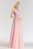 Sexiga riktiga bilder rosa 2019 nya ankomst billiga brudtärna klänningar Spaghetti remsor Backless Wedding Guest Prom Evening Wear Dress Bm0046