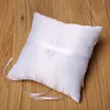 Elegant White Lace Wedding Ring Pillow with Hearts Decoration Floral Satin Cushion Wedding Suppliers High Quality