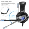 ONIKUMA K5 3,5-mm-Gaming-Kopfhörer Bestes Casque-Kopfhörer-Headset mit Mikrofon-LED-Licht für Laptop-Tablet / PS4 / neue Xbox One