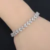 Nya fancy guldfärger pläterade mode charm glänsande kristallarmband armband kvinnor tillbehör femme 2933108