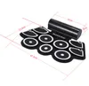 Portable Electronic Roll Up Drum Pad Set 9 Silicon Pads Built-in Speakers with Drumsticks Foot Pedals USB 3.5mm Audio Cable