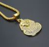 Men039s bijoux africains alliages zinc18K Gold plaqué Egyptien Pharaon Pendant Collier 30quot Box Box Hip Hop8723132