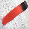 T1B / Red Ombre Tape em Extensões Do Cabelo Remy 40 pcs Brasileiro Em Linha Reta 18 "20" 22 "24" extensões de cabelo da fita de Trama Da Pele Extensões de Cabelo Fita Humana