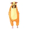 Volwassenen Animal Costume Cartoon Kigurumi Bat Tiger Cat Bear Cow Dog Sika Deer Fox Giraffe Koala Pluto Lemur Wortel Duck Clothes voor Halloween