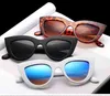 Sunglasses New Cat Eye Women Sunglasses Tinted Color Lens Men Vintage Shaped Sun Glasses Female Eyewear Blue Sunglasses Brand Designer T2201295