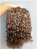 Brazylijski Human Virgin Remy Curl Weft Weft Brązowy Mieszany Blondynka Kolor Nieprzetworzone Baby Soft Hair Extensions 100g / Bundle Produkt