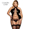 Comeonlover Fantezi i Giyim Hollow Out Bandage Nuisette Femme Sexy Exotic Sexy Christmas Faux Leather Lingerie Costume RI80467 Y18102206