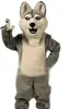 2018 High Quality Fancy Gray Husky Dog with the Appearance of Wolf Mascot Costume Mascotte Adult Cartoon Character Party Free Shipping
