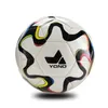 Vit randig officiell storlek 5 fotboll för 11 personer höga sömlösa tävlingsevenemang Soccer Ball European Game Foorball