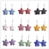 Fashion Silver 11Colors Starfish Lava Stone Earrings Aromatherapy Essential Oil Perfume Diffuser Dangle Earrings for women jewelry