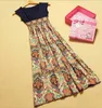 Lady Floral Vestidos Verão Flor Print Bohemia Estilo Mulheres Vestido Longo Sleaveless Colete Maxi Dress Girl