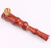 Lobular Red Sandalwood Pipe Dubbelfiltrering Cigaretth￥llare Filter Wood Carving Wood Smoke Cigarettupps￤ttning