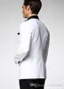 Marka Yeni Beyaz Erkekler Düğün Smokin Yüksek Kalite Damat Smokin Siyah Şal yaka Merkezi Vent Erkekler Blazer 2 Parça Suit (Ceket + Pantolon + Kravat) 2039