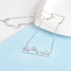 good friend friendship Collarbone chain necklace for girls Creative mountain hollow out Pendant Necklaces statement Jewelry wholesale