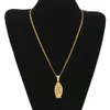 New Virgin Mary Fashion Necklaces For Women/Men Jewelry 18K Real Gold Plated Mother of God Necklaces Pendants6975379