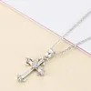 Mode Smycken Tillbehör Fin Amazing Grace Cross of Eternal Love Pendant Halsband Silver, Rose Guld, Guld, 3 färger