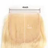 10-24 inch goedkope # 613 blonde bundels met 4x4 vrije onderdelen kanten top sluiting en 13x4 kant frontale rechte lichaam wave menselijk haar weeft