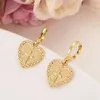 Heart cross Jewelry sets Classical Necklaces Earrings Set 14 K Yellow Solid Gold GF Africa Wedding Bride's Dowry233a