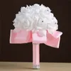 Cheap Wedding Bridal Bouquets Handmade Flowers Artificial Rose Wedding Supplies Bride Holding Flowers Brooch Bouquet CPA1549