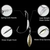 Med bly Sinker Fishing Hook Gold Silver Spoons tackla tillbehör Bred Belly Soft Worm Lure Single Hook7143943