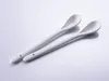 10 pièces cuisine approvisionnement cuillères en céramique blanc pur porcelaine cuillère à café vaisselle thé petite cuillère outils de cuisine