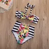 Famille Mathing Costumes De Natation Maman Bébé Fleur Bandage Bikini Onpiece Maillots De Bain Été Plage Tankini Bowknot Maillot de bain swimsu7702314