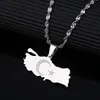 Silver Turkey Map Flag Turkish Pendant Necklace For Women Men Turks Jewelry Patriotic Gifts