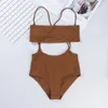 Nowe Kobiety Sexy High Waist Bikini Set Swimwear Push Up Spaghetti Paski Kitter Kitnitur Kąpiel Solid Beachwear Biquini Sex Apel