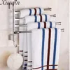 Xueqin Four Tiers Swivel Rotating Bathroom Movable Towel Rack Bars Rotary Storage Hanging Racks Wall Mounted Towel Holder