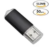 50ピース/ロット512MB USB 2.0フラッシュドライブ高速メモリースティック長方形フラッシュペンドライブThumbストレージのためのラップトップタブレットのマッカーの多色