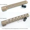 7/9/10/11/12/13.5/15/17'' tum Keymod/M-lok Klämstil Handskyddsskena Free Float Picatinny Mount System_Tan Färgtryckt