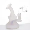 5 inch silicon banger hanger with shower head cleaning colorful silicone smoking pipes Hookahs Pipes removable fo