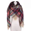 Women Plaid Scarves Grid Tassel Wrap Oversized Check Shawl Tartan Cashmere Scarf Winter Neckerchief Lattice Blankets Fashion YYA89