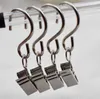 Curtain Poles Movable Stainless Steel S Clips Pole Rod Voile Net Rings Hooks Window Shower Rings Clamps SN470