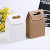 Kraft Box Craft Bag with Handle Soap Candy Bakery Cookie Biscuits Packaging Paper Boxes