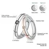 클래식 모자이크 입방 지르코니아 반지 스테인레스 스틸 Shinning 크리스탈 커플 반지 영원히 사랑 로맨틱 웨딩 링을 사랑해