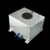PQY RACING – 30-Liter-Aluminium-Kraftstoffausgleichsbehälter, hochglanzpoliert, Brennstoffzelle mit Kappe/Schaum innen, mit Sensor PQY-TK68