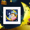 DIY 5D Diament Haft Księżyc Angel Boys and Girls Magic Cube Round Diament Malowanie Cross Stitch Zestawy Diament Mozaika