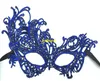 Masque en dentelle bleu doux et Sexy pour femmes, 100 pièces/lot, masques pour les yeux découpés pour fête de mascarade, fête d'halloween fantaisie, livraison rapide