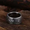 Titanium Ze Stali Nierdzewnej Męskie Ring Vintage Geomeric Mężczyzna Biżuteria Ślubna Silver Color Vintage Men Pierścienie