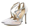 Di lusso strass beige fondo tacchi alti tacchi a spillo pompe da donna scarpe da sposa nude nere taglia 35 a 40