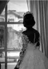 Afrikanska plus -klänningar Juvel hals spetsar applikationer svep tåg löstagbar kjol sjöjungfrun bröllopsklänning långärmad brudklänningar