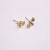 Fashion exclusive new product Solid 18K Gold silvering Bee Stud Earrings Jewelry For Women A single 243q