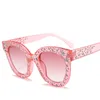 Nuevas gafas de sol de lujo para mujeres Crystal Square Gafas de sol Espejo retro estrella de sol gafas de sol femenino negro gris sombras